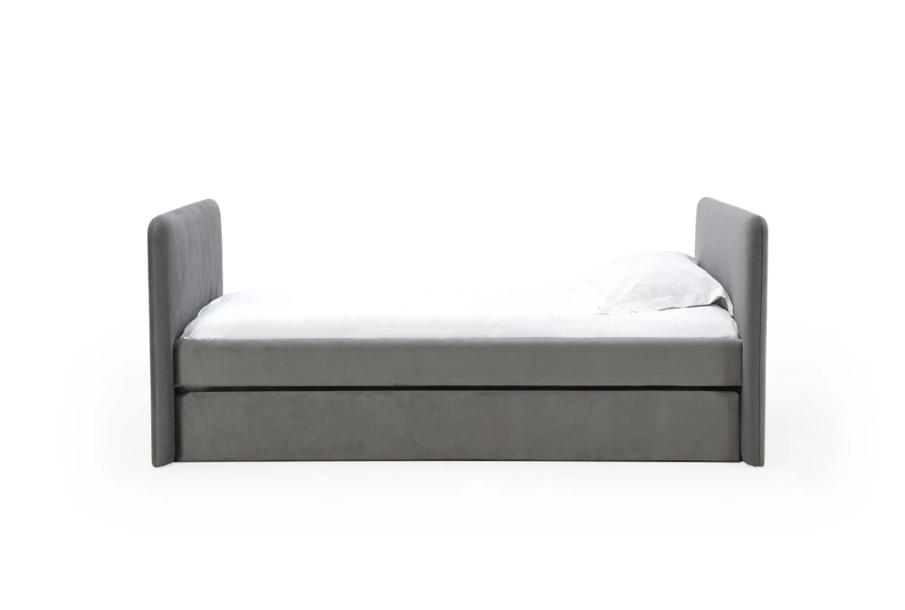 Eudora Grey Twin Upholstered Daybed With Trundle