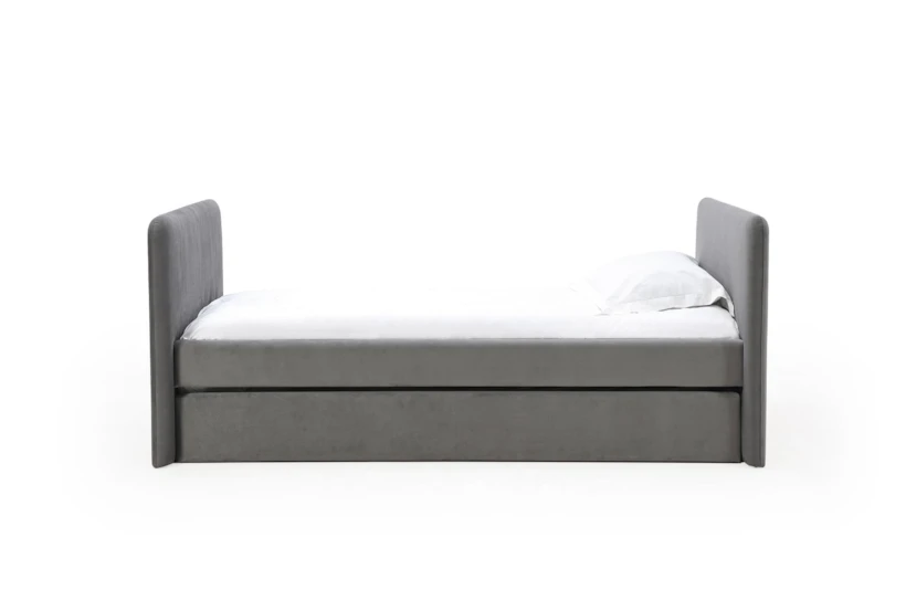 Eudora Grey Twin Upholstered Daybed With Trundle - 360