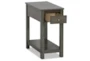 Noah Grey End Table With Drawer - Detail