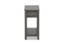 Noah Grey End Table With Drawer - Front