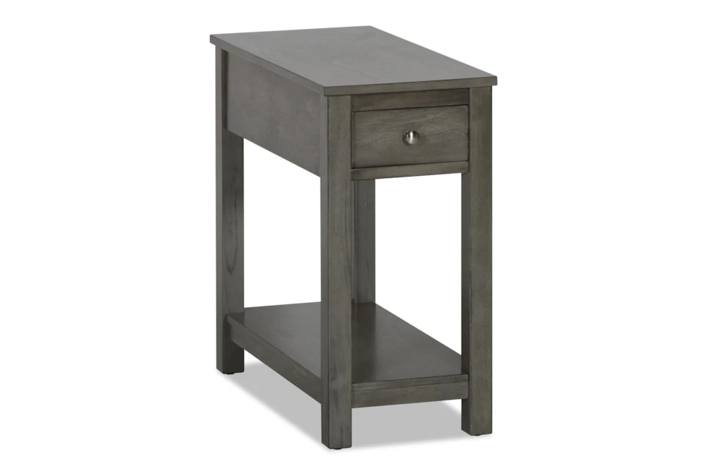 Noah Grey End Table With Drawer