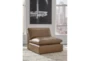 Emilia Caramel Leather Armless Chair - Room