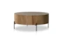 Noah Brown Drum Round Coffee Table - Signature