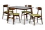 Kenji 52" Dining W/ Green Chairs Set For 4 - Side