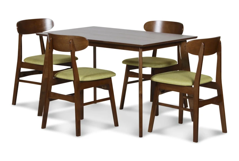Kenji 52" Dining W/ Green Chairs Set For 4 - 360