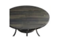 Crispin 48" Round Kitchen Smoke Counter Table With Shelf - Detail