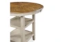Mitch 47" Two Tone Round Counter With Shelves Dining Set For 4 - Detail