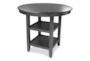 Mitch 47" Gray Round Counter With Shelves Dining Set For 4 - Side