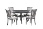 Tamy 47" Gray Round Dining Set For 4 - Signature