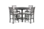 Tamy 42" Gray Round Counter Dining Set For 4 - Signature