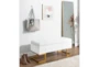 41" Modern White Velvet Storage Bench With Gold Steel Legs - Room