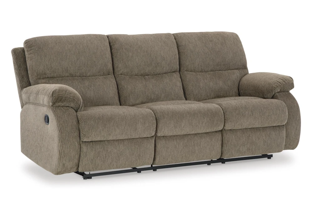 Scranto Oak Manual Reclining Sofa