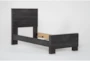 Derrie Black Twin Wood Panel Bed - Side