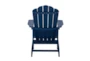 Scallop Backed Blue Outdoor Adironack Chair - Back