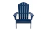 Scallop Backed Blue Outdoor Adironack Chair - Front