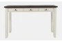 Madison County 50" Power Desk In Vintage White With 3 Drawers - Signature