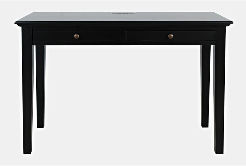 48"Craftsman Black Power Desk With 2 Drawers - 360