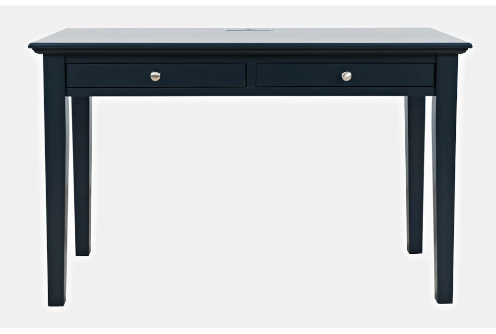 48" Craftsman Navy Power Desk With 2 Drawers