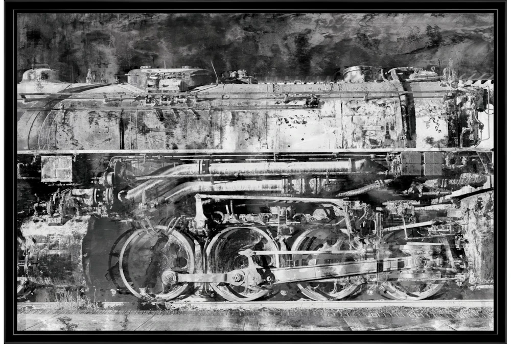 38X26 Vintage Rail With Black Frame
