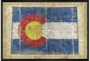 38X26 Colorado Map With Black Frame - Signature