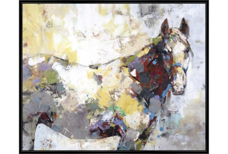 52X42 Painted Horse With Black Frame - Main