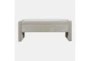 48" Braun Modern Grey Fabric Storage Bench - Signature
