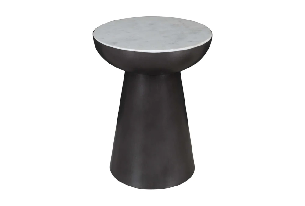 Black Pedestal End Table