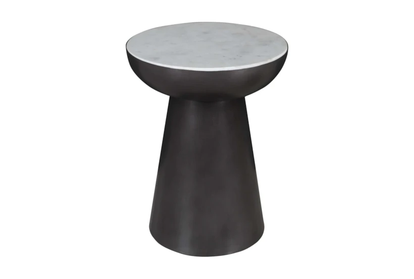 Black Pedestal End Table - 360