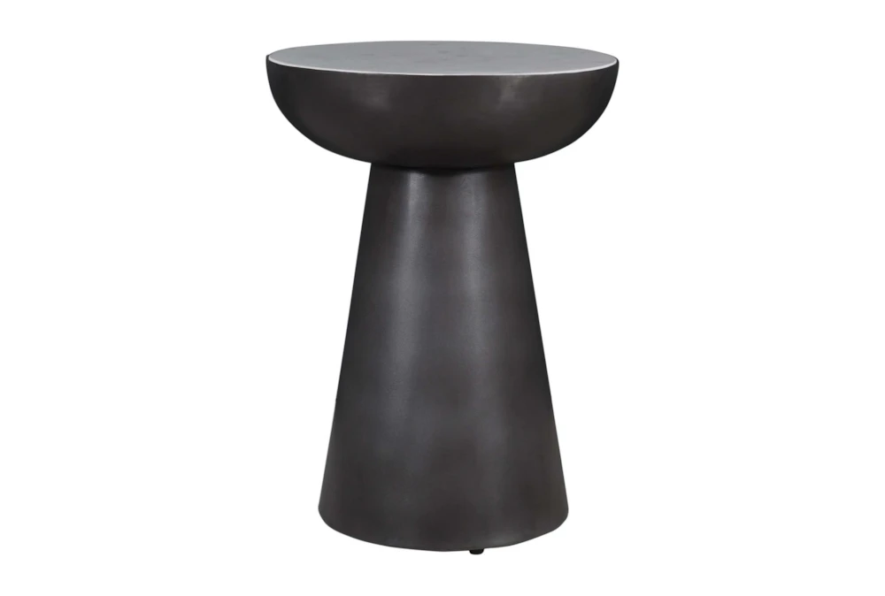 Black Pedestal Chairside Table