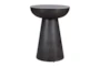 Black Pedestal Chairside Table - Signature