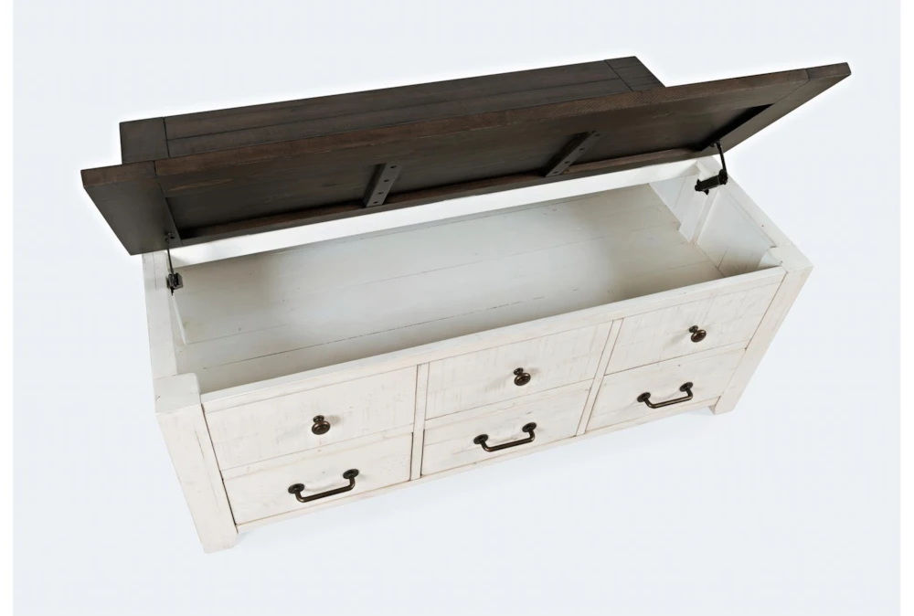 Madi White Lift-Top Trunk Coffee Table