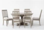 Cambria 60" Round Dining With Wood Chair Set For 6 - Signature