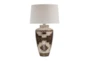 31" Weathered Brown + White Geo Southwest Table Lamp - Signature