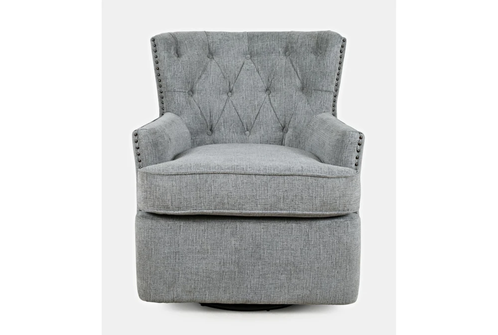 Christiana Grey Swivel Accent Arm Chair