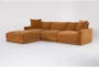 Xena Modular 125" 3 Piece Sectional With Ottoman  - Side
