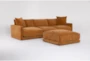 Xena Modular 125" 3 Piece Sectional With Ottoman  - Side