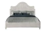 Della White King Wood Panel Bed - Front