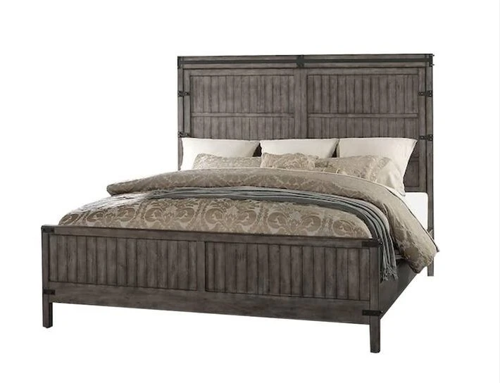 Sullivan Grey Queen Wood Panel Bed
