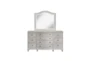 Della White 10-Drawer Dresser/Mirror - Front