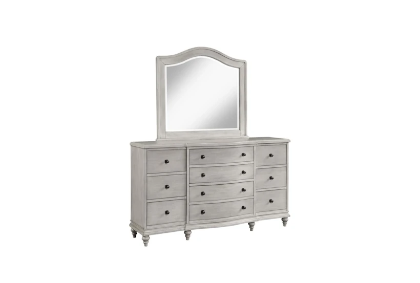 Della White 10-Drawer Dresser/Mirror - 360