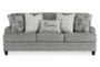 Davinca Charcoal Sofa - Front