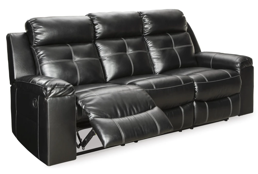 Kempton Black Manual Reclining Sofa