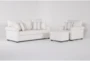 Amora Ivory 3 Piece Sofa, Chair & Ottoman Set - Signature