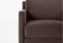 Aidan V 32" Twist Chocolate Brown Velvet Swivel Accent Chair - Detail