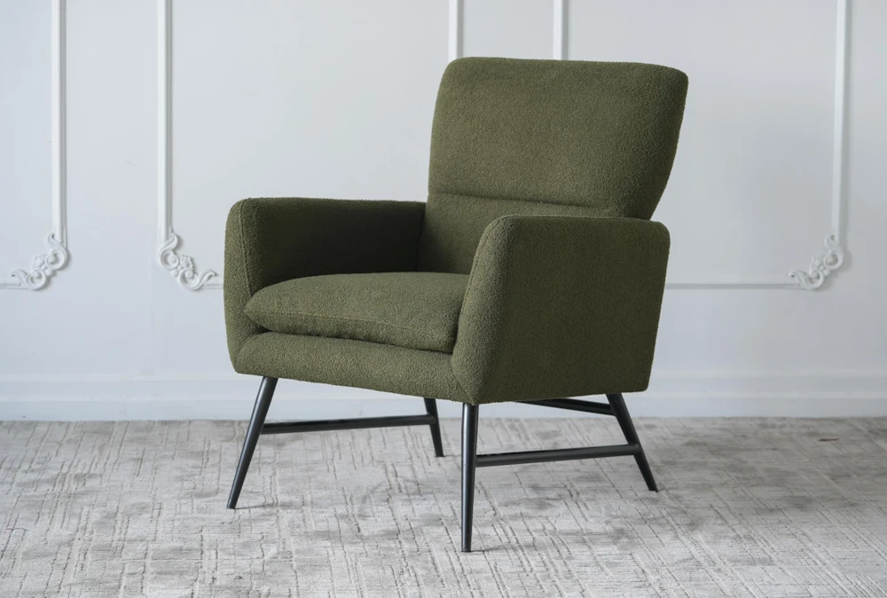 Green Sherpa Accent Chair