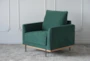 Green Velvet + Solid Ash Accent Chair - Signature