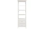 Osten White Traditional Bookcase Pier With Drawers - Front