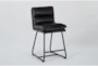 Maeve Black 24" Faux Leather Counter Stool With Back - Signature