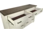 Coltyn White 6-Drawer Dresser - Detail