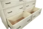 Coltyn White 6-Drawer Dresser - Detail